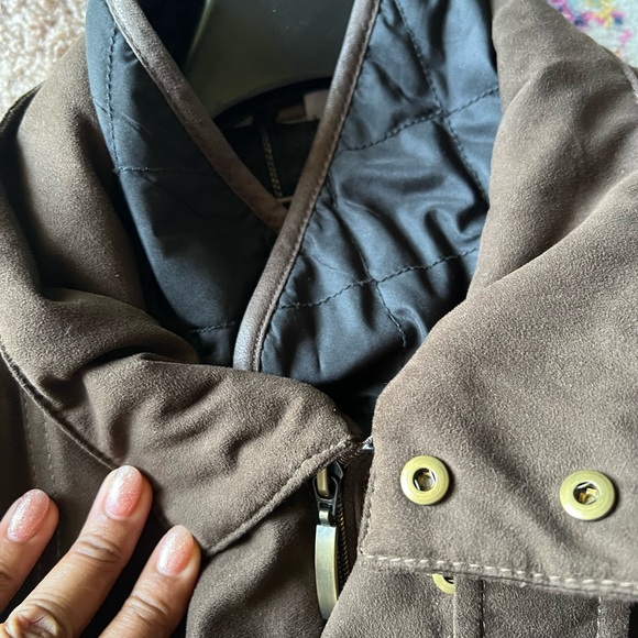 XL Walnut colored Johnston & Murphy Autumn/Winter Jacket w/removable collar. - Picture 12 of 15